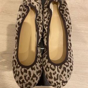 Cloth, leopard print, ballet flats, new in box